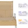 Conjunto 3 Espreguiçadeira em aluminio Catar e 3 Mesa de centro Colombia, piscina - Ráfia - 5