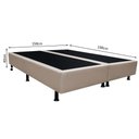 Ver imagem 4 de Base Box para Cama Casal Queen 158x198cm Bipartido Liz S05 Sintético Bege - Mpozenato