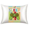 Fronha de Cetim Personalizada Gamer Eat Sleep MG3 - 1