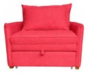 Ver imagem 2 de Poltrona-Cama Monica Retratil Macia Quarto Visita Sala Suede:Vermelho/Suede