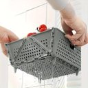 Ver imagem 4 de Cesta Secar Frutas Verduras Vegetais Dobravel Cozinha Copa Pia Porta Objetos Organizador Drenagem Al