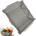 Ver imagem 3 de Cesta Secar Frutas Verduras Vegetais Dobravel Cozinha Copa Pia Porta Objetos Organizador Drenagem Al