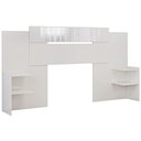 Ver imagem 1 de Cabeceira Cama Box Madeirado Solteiro/casal/queen Mila C/ Espelho Off White - Panan