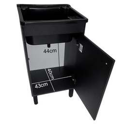 Tanque de Lavanderia 26l com Gabinete Premium Black 46cm - 2