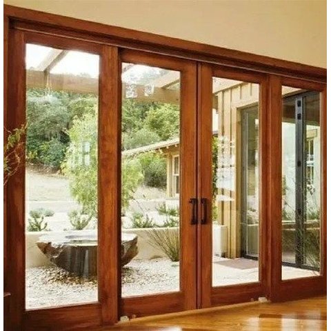 Porta Balcão de Madeira Modelo York 4fls 2,15(a)x3,00(l)  Com fechadura e Guarnição