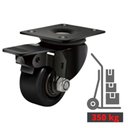 Ver imagem 1 de Rodizio Industrial 50 Mm Roda Nylon C/ Freio 350 Kg