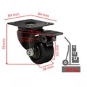 Ver imagem 2 de Rodizio Industrial 50 Mm Roda Nylon C/ Freio 350 Kg
