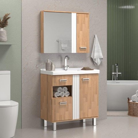 Conjuinto de Banheiro Berton Dakota Br/parquet