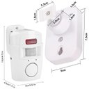 Ver imagem 3 de Kit Alarme Residencial sem Fio Sensor de Presença + 2 Controles Remoto