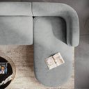 Ver imagem 6 de Sofá Modular Sala de Estar Decoração Luxo 265cm Lado Esquerdo Bouclé Celinne Luxuoso Cinza