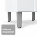 Ver imagem 7 de Balcão Gabinete Pia Cozinha sem Tampo 120cm 2 Porta 3 Gaveta Cor:Branco