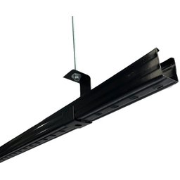 Perfilado Perfurado 38x38x3000 Mm #24 Cor Preta Trilho Spot - 1