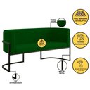 Ver imagem 4 de Sofá Namoradeira 2 Lugares Moderna Base Metal Black Balaqui Verde Verde