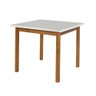 Mesa de Jantar Elisa 90x90 em Madeira Maciça - Off White - 1