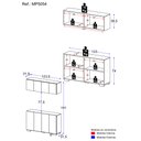 Ver imagem 5 de Conjunto Lavanderia Multiuso Armário Aéreo e Balcão 4 Portas Multimóveis Mp5054 Grafite/preto