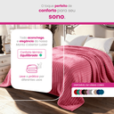 Ver imagem 3 de Manta Cobertor Casal Corttex Luster Canelada 180x220cm Microfibra Antialérgico Super Macio Premium