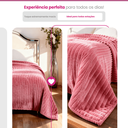 Ver imagem 4 de Manta Cobertor Casal Corttex Luster Canelada 180x220cm Microfibra Antialérgico Super Macio Premium
