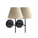 Ver imagem 5 de Kit 2 Arandela Luminária de Parede Clássica Preto com Cúpula Bege Ref 19