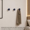 Ver imagem 3 de Cabideiro Azul Petróleo de Parede 4 Ganchos Organizador Minimalista 5cm