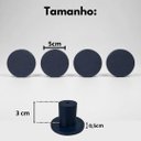 Ver imagem 2 de Cabideiro Azul Petróleo de Parede 4 Ganchos Organizador Minimalista 5cm