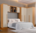 Ver imagem 1 de Dormitório Modulado Dallas 8 Peças Cinamomo/Off - Benetil