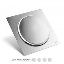 Ralo Click para Banheiro 15x15cm Inox Espelhado - 2