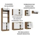 Ver imagem 5 de Armário de Cozinha Completa 330cm Rustic Branco Agata Madesa 01