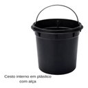 Ver imagem 3 de Lixeira Inox 8 Litros Luxo Pedal Cesto Lixo Removivel Retro Vintage Banheiro 8L Prateada