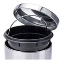 Ver imagem 5 de Lixeira Inox 8 Litros Luxo Pedal Cesto Lixo Removivel Retro Vintage Banheiro 8L Prateada