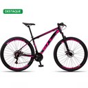 Ver imagem 1 de Bicicleta 29 Gt Mx7 21 Marchas Mtb Alumínio Preto+rosa