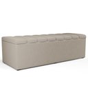 Ver imagem 1 de Calçadeira Recamier Baú para Cama de Casal Queen Dália 195x50 Cm W01 Linho Bege - Lyam