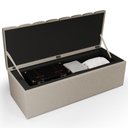Ver imagem 2 de Calçadeira Recamier Baú para Cama de Casal Queen Dália 195x50 Cm W01 Linho Bege - Lyam
