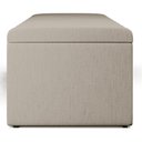 Ver imagem 4 de Calçadeira Recamier Baú para Cama de Casal Queen Dália 195x50 Cm W01 Linho Bege - Lyam
