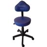 Cadeira Mocho Verona com Regulagem de Altura com Base com Rodízio Corano Azul - 1