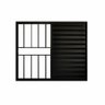 Veneziana de Correr  3 Folhas C/Grade Aluminio Preto 1.00 x 1.00 Linha Modular - Hale - 1