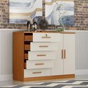 Ver imagem 3 de Cômoda Seul 2 Portas 5 Gavetas Cinamomo Fendi - Novo Horizonte