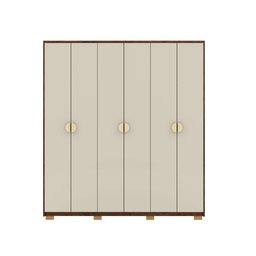 Guarda Roupas Noronha 6 Portas 100% Mdf - Vila Rica:imbuia Fendi - 2