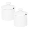 Kit 2 açucareiro de porcelana 250 ml porta açúcar com tampa - 1
