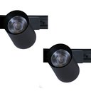 Ver imagem 1 de Kit 2 Spot Led Poptem para Trilho Eletrificado Preto 7w 3000k Bivolt