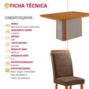 Ver imagem 3 de Mesa de Jantar Isadora 6 Lugares Retangular MDF 180cm Off White Moderna