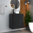 Ver imagem 1 de Gabinete Banheiro 2 Portas Suspenso 63cm Multimóveis Mp5007 Preto