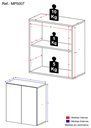 Ver imagem 4 de Gabinete Banheiro 2 Portas Suspenso 63cm Multimóveis Mp5007 Preto