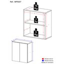 Ver imagem 4 de Gabinete Banheiro 2 Portas Suspenso 63cm Multimóveis Mp5007 Preto
