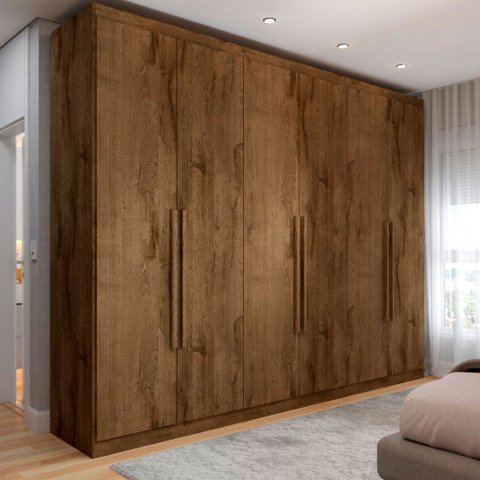 Guarda-roupa Casal Madalena 6 Portas 4 Gavetas 100% Mdf - Panorama Móveis