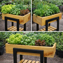 Ver imagem 4 de Mini Floreira de Madeira com Suporte e Prateleira para Plantas 50cm