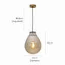 Ver imagem 2 de Luminária Âmbar 30x40cm Moderno Led Bocal E27 Bivolt