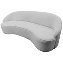 Ver imagem 1 de Sofá Curvo Milão 160x Suede Branco - Dominic Decor