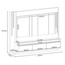 Ver imagem 3 de Home Theater Decorativo Punk para Tv até 75" com Led Off White/cinamomo G26 - Gran Belo