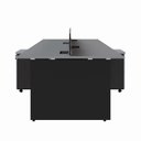 Ver imagem 5 de Plataforma 2 Gav. e Divisória P/ 4 Pessoas 2,40m Cs Pre F5 Cor:cinza Sagrado com Preto