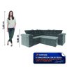 Sofá de Canto 5 Lugares com Retrátil Emirates Suede Cinza - 4